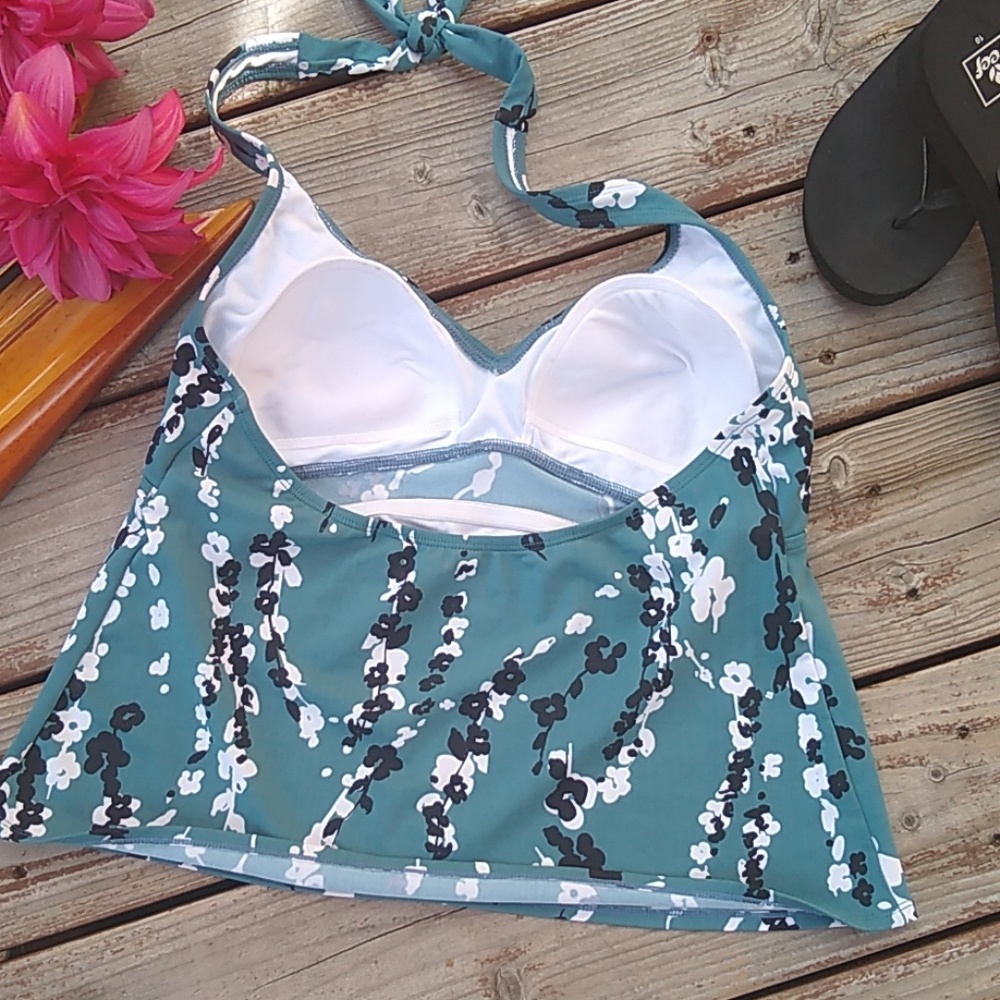 ❤️SOLD!❤️ Merona Turquoise Floral Tankini - Picture 5 of 6